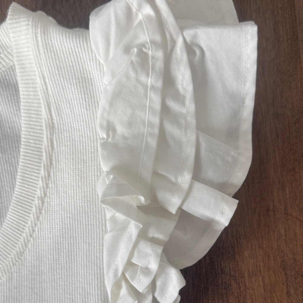 Maurices White Ruffle Sleeve Tank Top - Picture 2 of 4